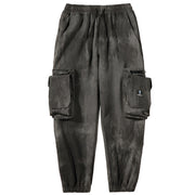 Dark Grey cargo pants made from power stretch material