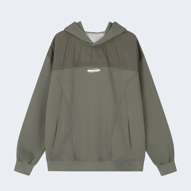 Grey double layered hoodie