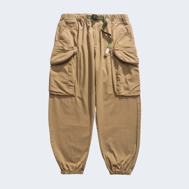 Khaki Baggy Pants with large side pocket