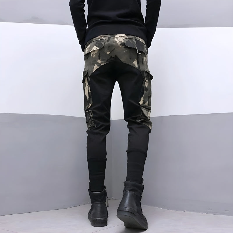 Camouflage Distress Skinny Pants