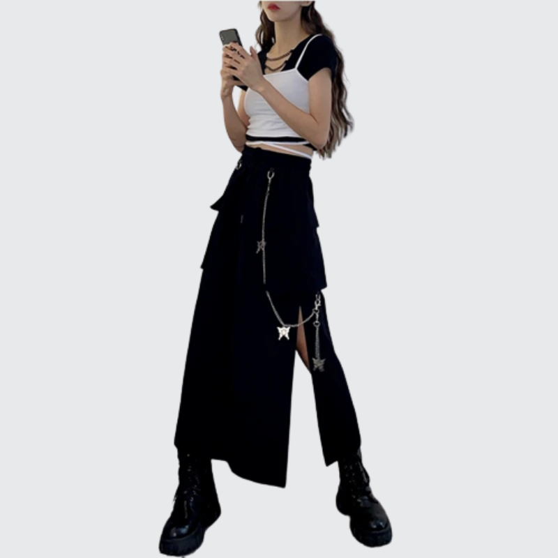 Emo Skirts With Chains Techwear UK