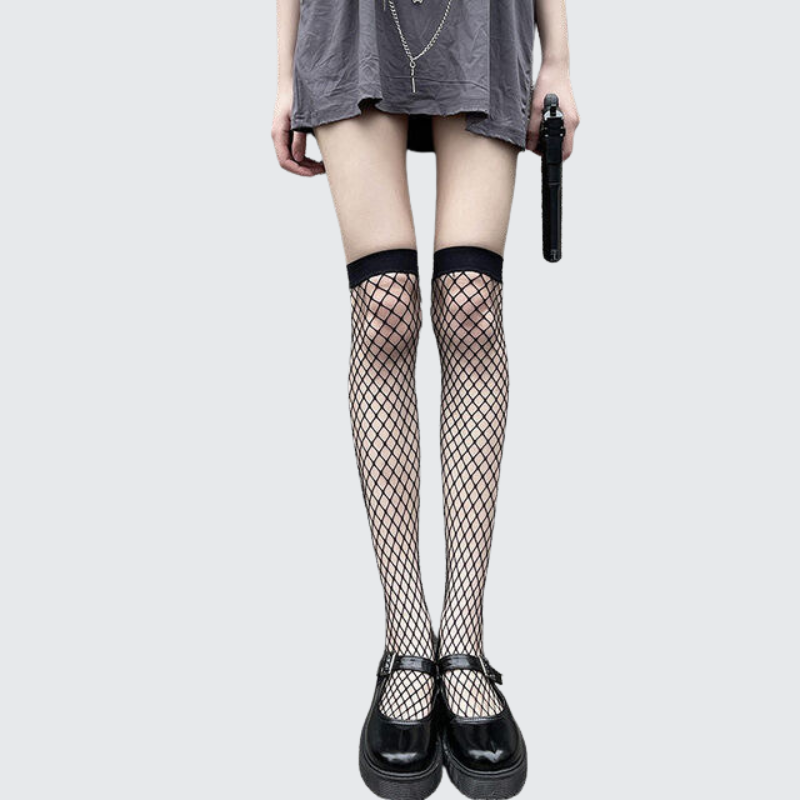 Goth Fishnet Socks Techwear UK