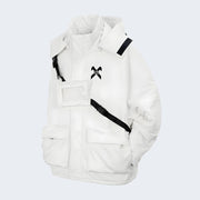 White jacket hooded