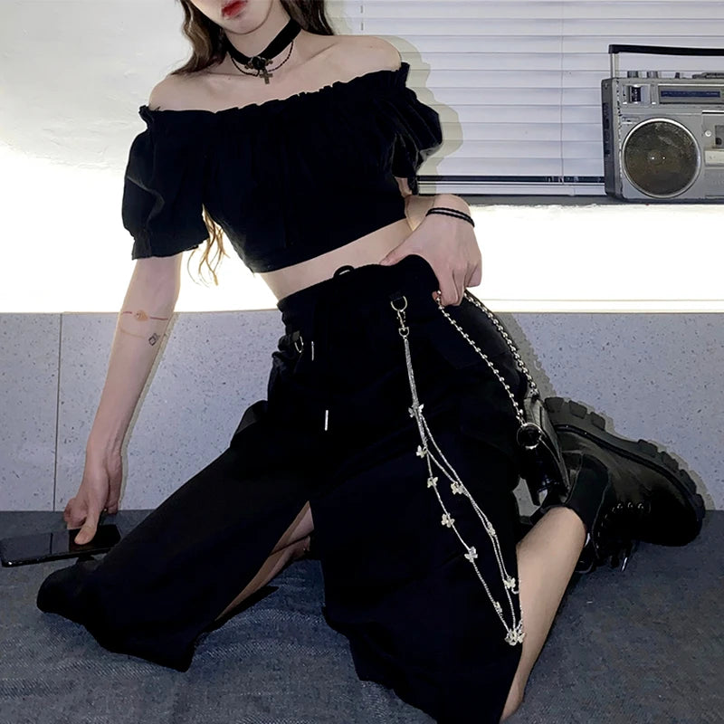 Emo Skirts With Chains TECHWEAR UK