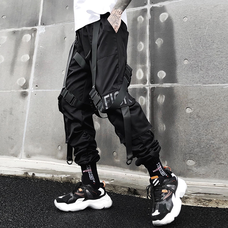 Cargo jogger store pants black