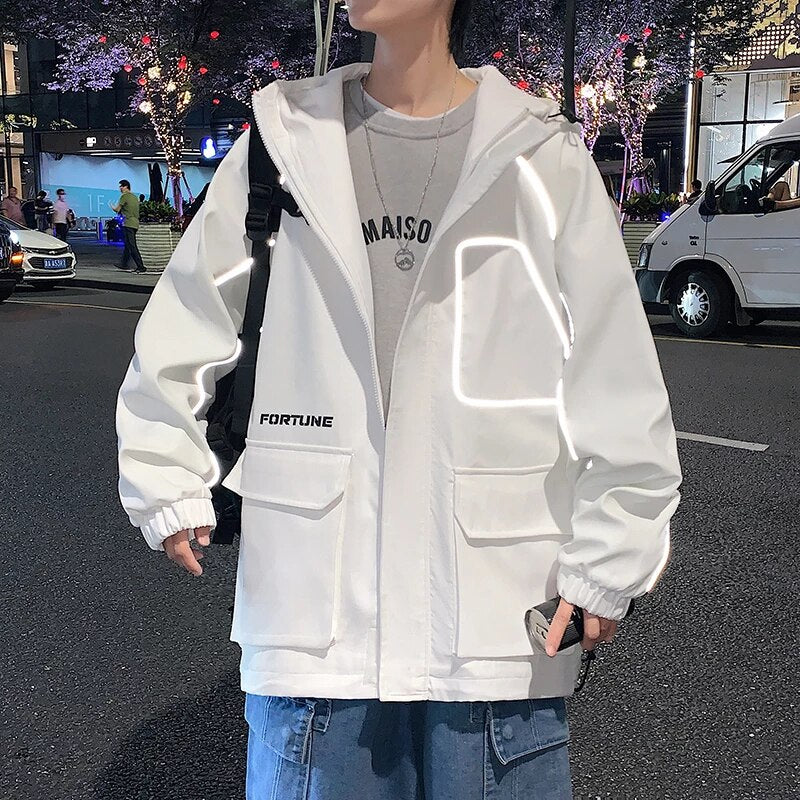 Reflective Rain Jacket Techwear UK
