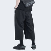 Cropped pants black durable water repellent finish (DWR)