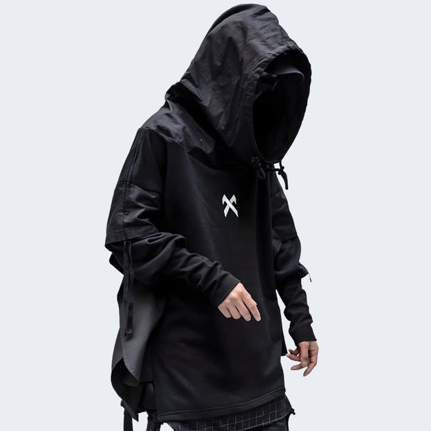 Unisex black bybb techwear jacket