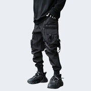 Black Baggy Pants Men futuristic and functional aesthetic