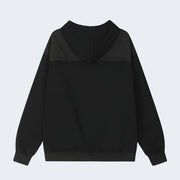 Unisex black double layered hoodie