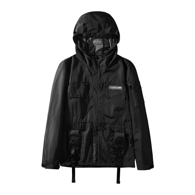Multi pocket anorak jacket comes with hood