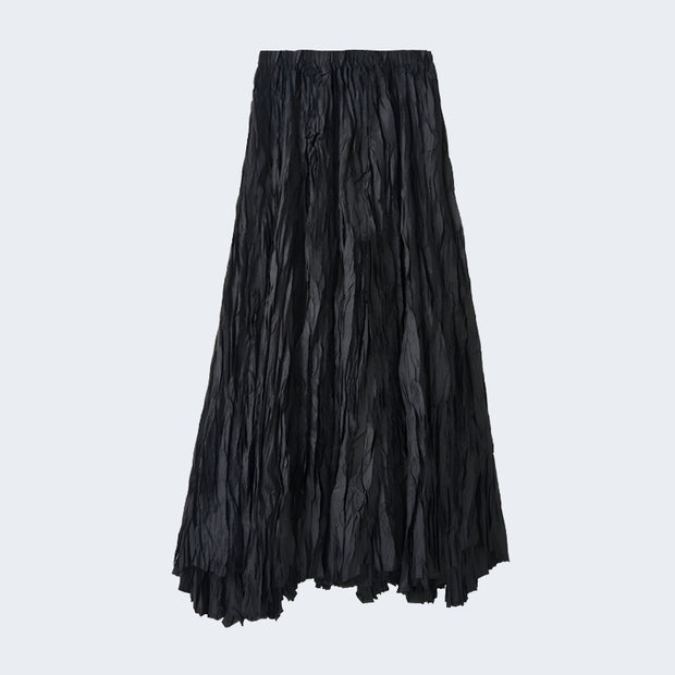 Long oval black gothic skirt