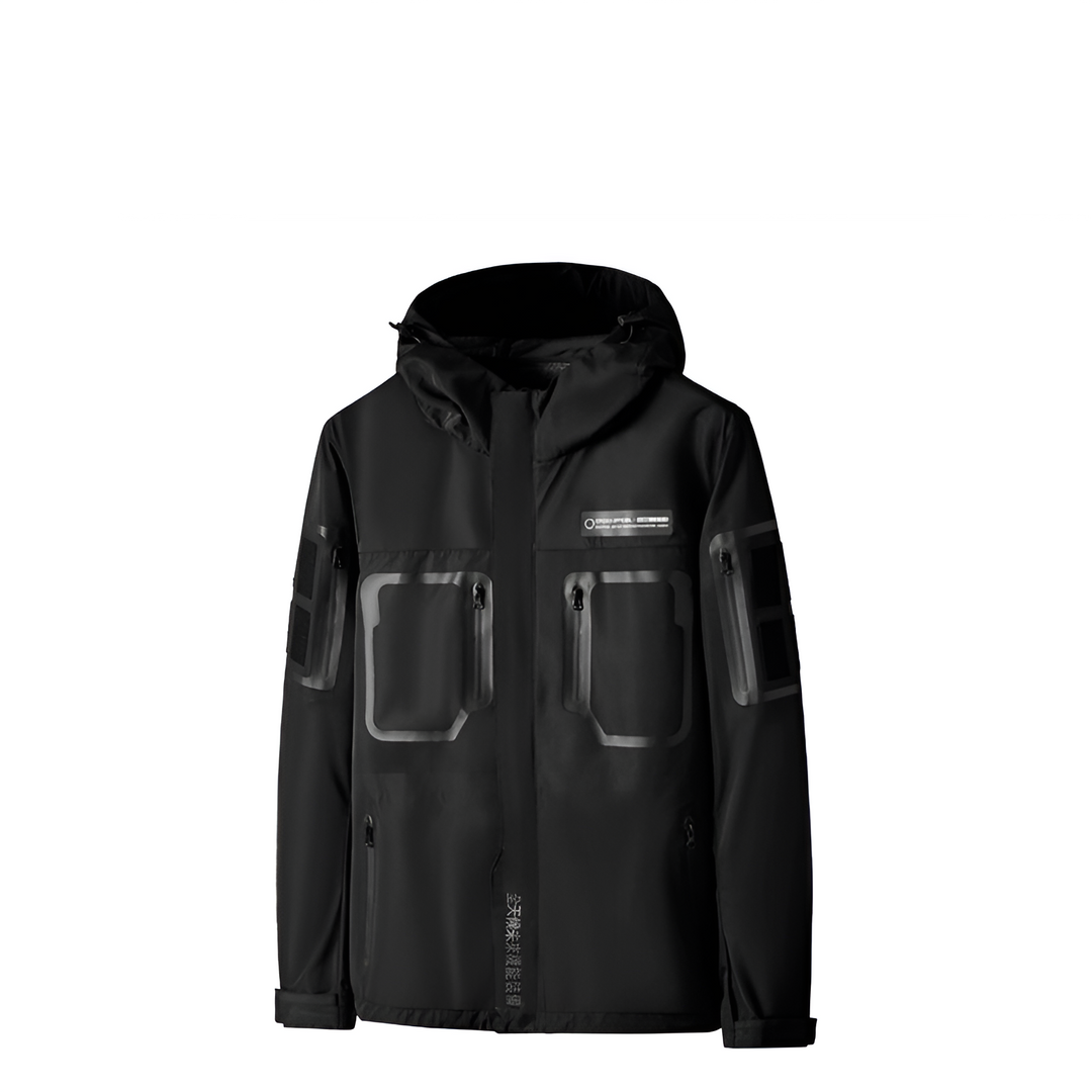 【25AW】FUSION FIT TACTICAL JACKET BLACK48 Tactical Jacket – Techwear UK
