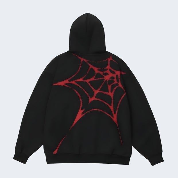 Unisex black techwear goth hoodie