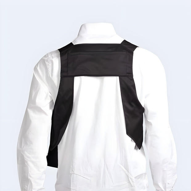 One shoulder vest design half body techwear vest