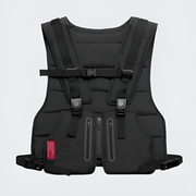 Body shaper vest for men zipper closure black
