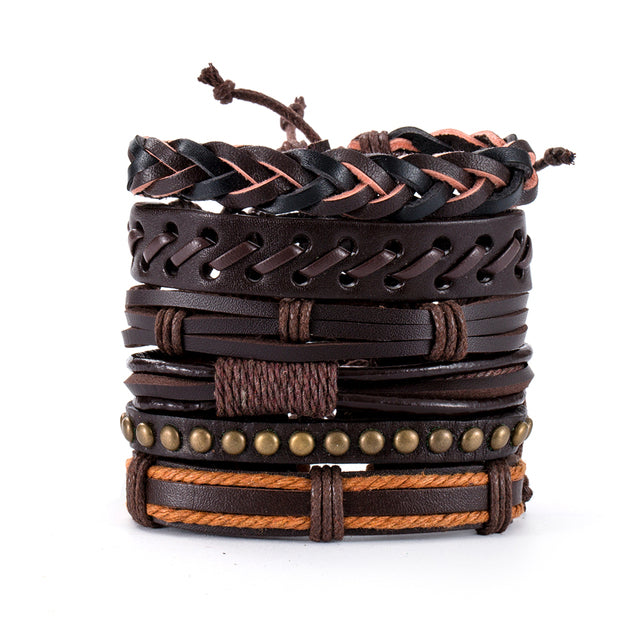 Punk Rock Skull Leather Bracelet Cuff With Metal Buckle - Multilayer Bangle For Men & Women, Edgy Fashion Accessory