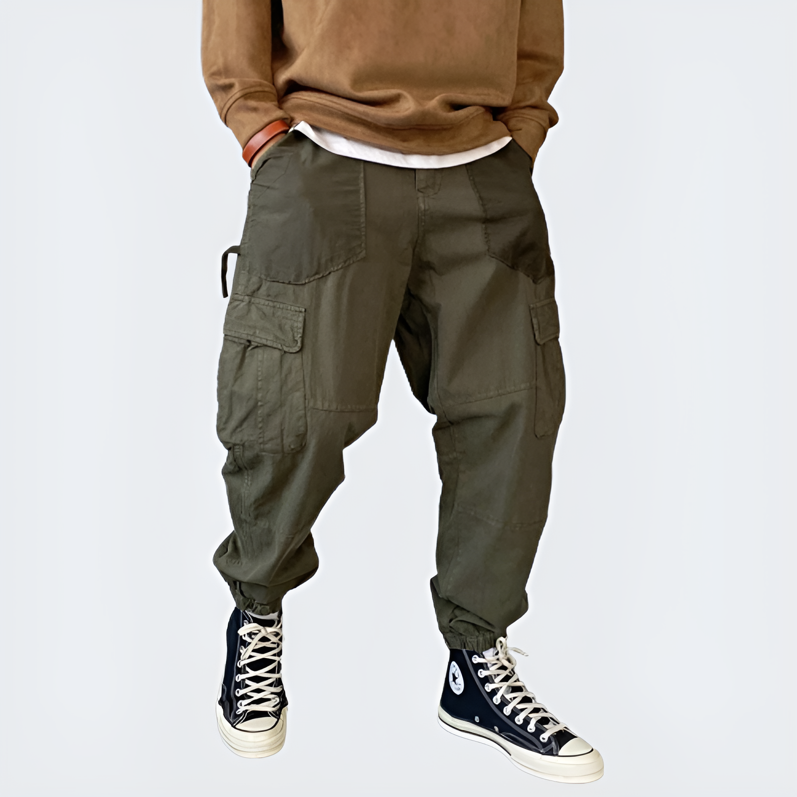 Dark Green Wide Leg Pants Techwear UK dark-green-wide-leg-pants-techwear-uk