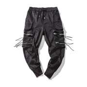 Multiple pockets and zippers on the side zipper pockets techwear joggers