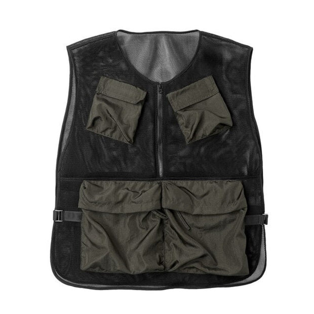 Army Green techwear cargo vest jacket discount