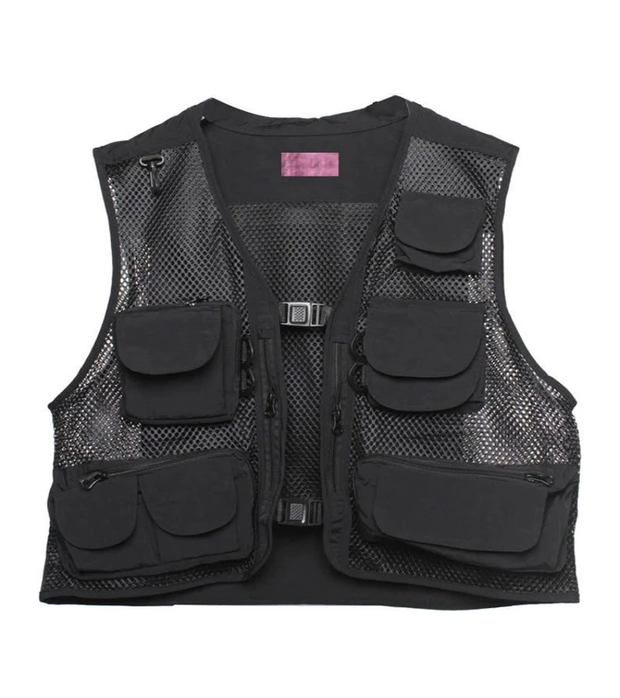 Techwear scarlxrd vest black material nylon