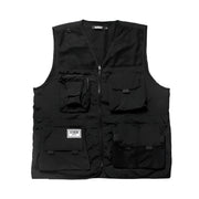 Black tactical vest streetwear cotton unisex wearing