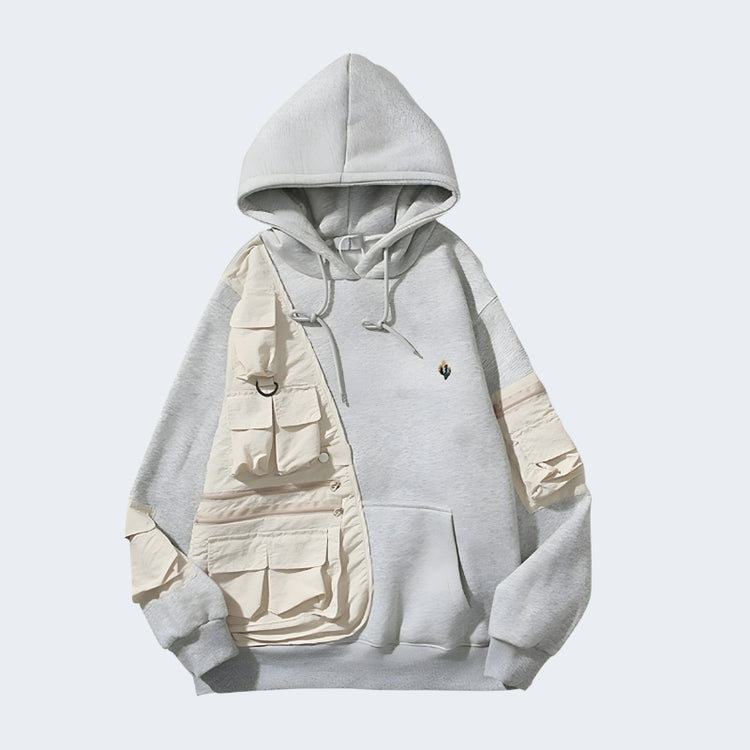 Fashion hoodie with a lot of pockets