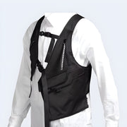 Military style vest half body techwear vest