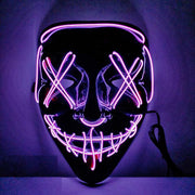 Led light skull adjustable band halloween mask