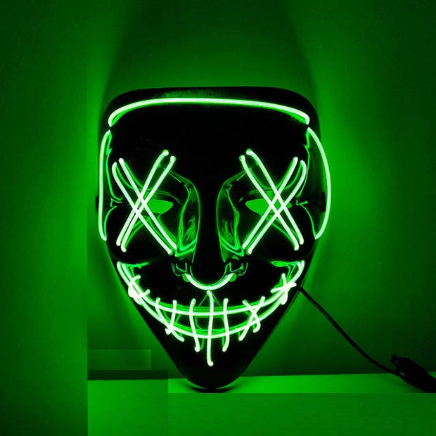 Skull maskLed light adjustable band halloween style