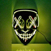 Halloween style mask led light skull adjustable band mask 