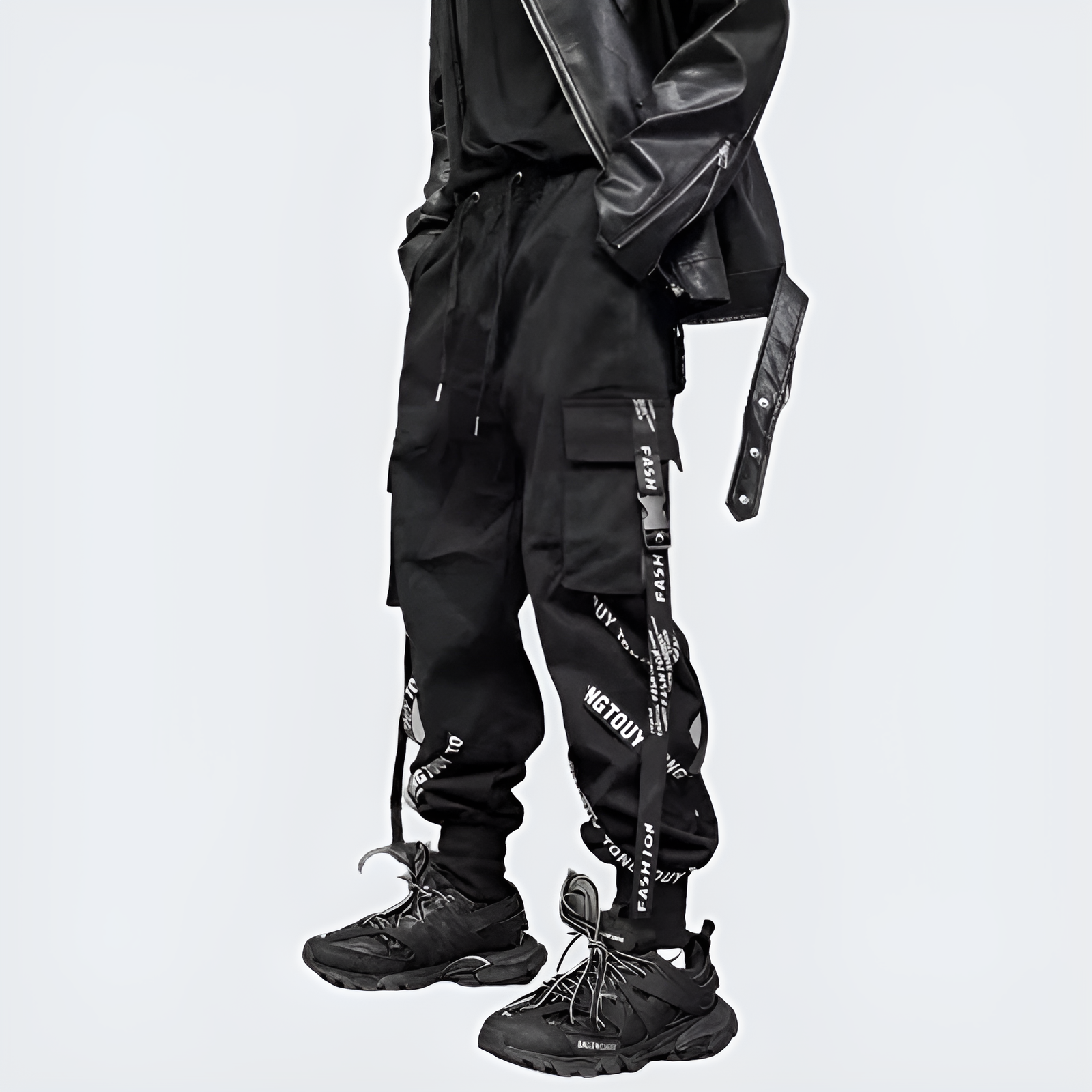 Pantalons Cargo Techwear Noirs Élégants