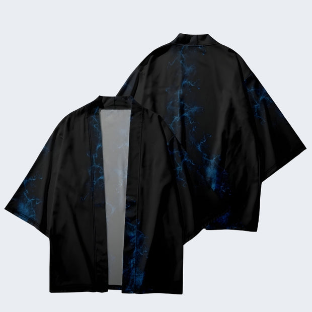 Unisex lightning blue kimono 
