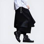 Man wearing black hakama pants men convenient pockets