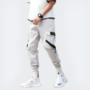 Unisex wearing white skinny pants Versatile design