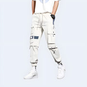 Unisex wearing white skinny pants Versatile design