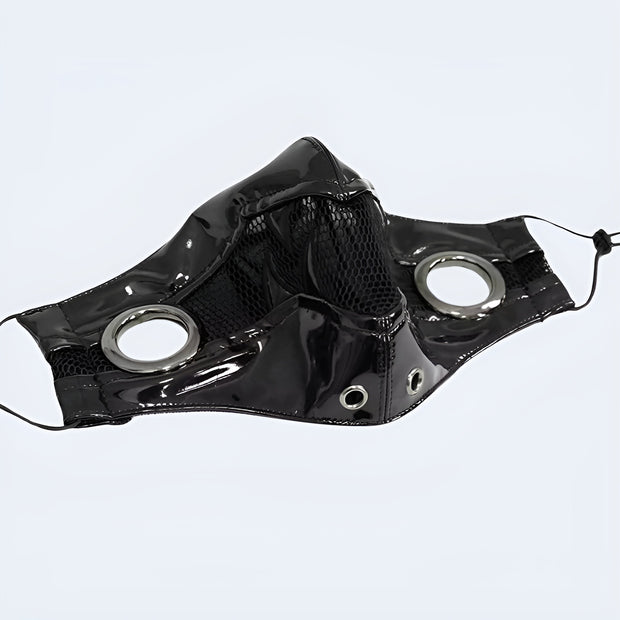 Black face mask techwear style mask lower half face cover