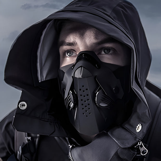 Mask lower half face cover black face mask techwear style