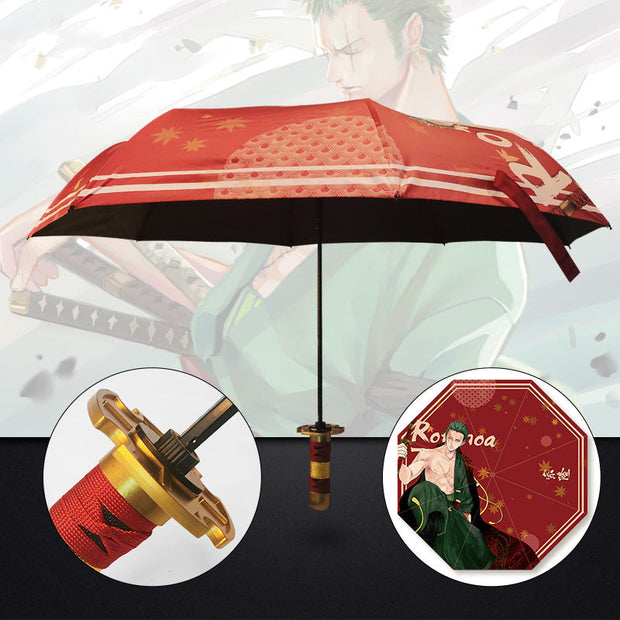 Mini Red Umbrella Katana