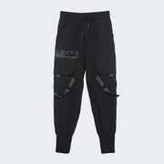 Designed to fit relaxed to the body skinny techwear joggers