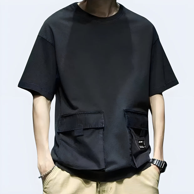 Techwear 3M reflective buckle with multi pockets – Tactical streetwear accessory featuring 3M reflective details and multiple utility pockets, perfect for urban techwear style and night visibility.