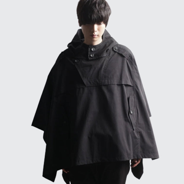 Techwear rain poncho comes with hood unisex