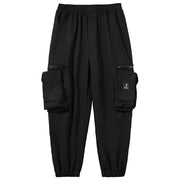 Baggy cargo pants techwear aesthetic black