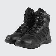 Black techwear boots military style