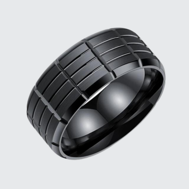 Black tungsten carbide ring goth style rings 
