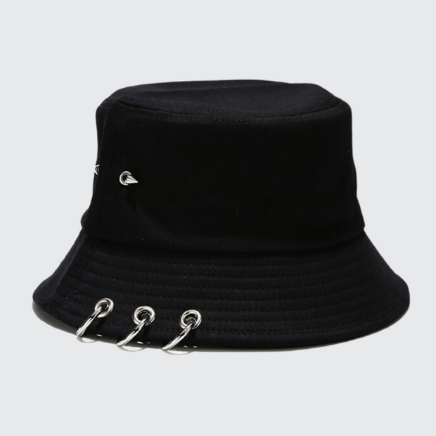 Bucket hat korean style ornament front view 