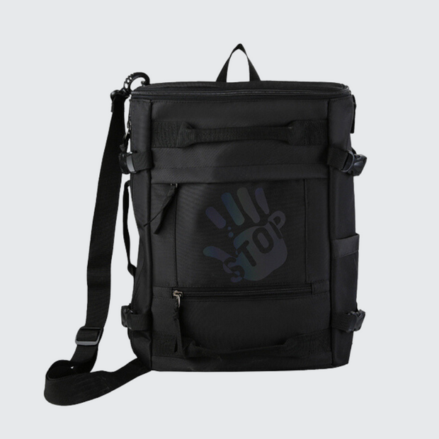 Colourful reflective backpack adjustable straps zipper closure