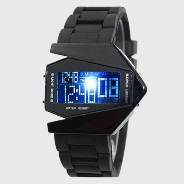 Cyberpunk watch LED display buckle clasp type