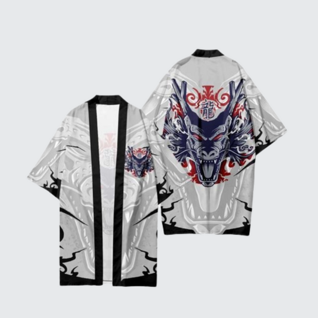 Dragon design kimono robe high quality print