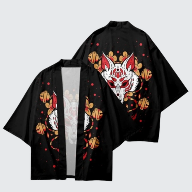 Fox kimono robe high quality print